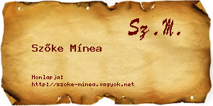 Szőke Mínea névjegykártya